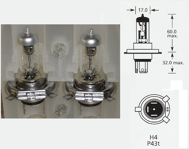 Xenon +50% 60/55w H4 P43t (1pr)